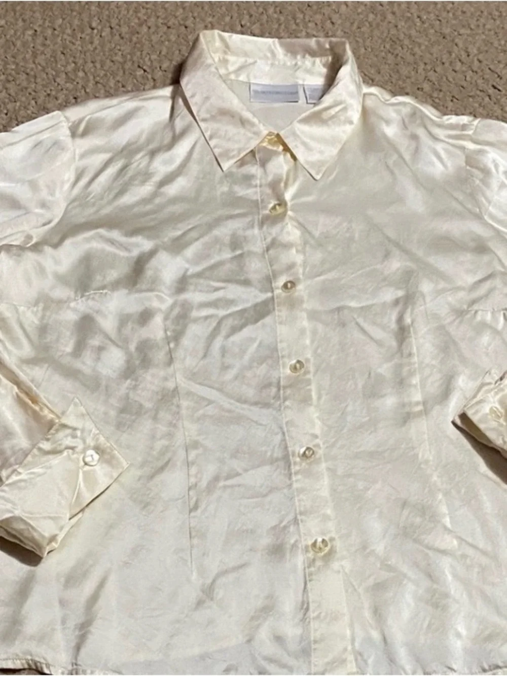 Worthington women’s size large 100% silk, long sleeve dress blouse - Picture 6 of 16